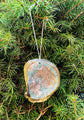 Mount Desert Island Map Oyster Shell Christmas Ornament