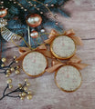 Wooden Clock Face Vintage Christmas Ornaments