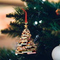 Book Christmas Tree Acrylic Christmas Ornament