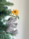 Felt Elephant with Star Christmas Ornament