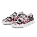 Pink Roses Sugar Skull Women’s Slip-on Canvas Shoes