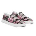 Pink Roses Sugar Skull Women’s Slip-on Canvas Shoes