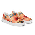 Painted Hibiscus Women’s Slip-on Canvas Shoes